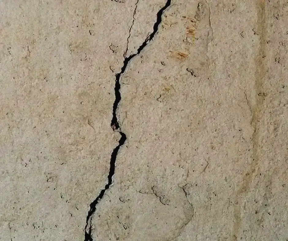Erie, PA Basement corner showing Basement Crack Repair